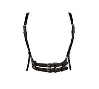 TOFBS Punk Taille Harnais Ceinture en Cuir Corps Poitrine Chaîne Noir Goth Gilet Ceinture Réglable Bijoux de Corps pour Femmes Filles Cosplay Party Rave Halloween Costume (#6)