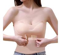 TOFBS Soutien Gorge sans Bretelles Invisible Bandeau Adhésif Forme Naturelle Soutien Gorge Femme avec Armature Confortable Maintien Parfait pour Tenues Élégantes