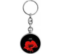 Toff London Porte-clés fleur de pavot rouge