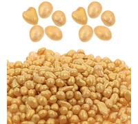 Tofficu 1 Boîte Riz Doré Fortune, Perles de Bol à Trésor en Pierre | Artisanat de Riz de Culte, Mini Perles Or, Usage Maison Bureau, Décoration Feng Shui