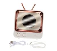 Tofficu 1 Ensemble Enceinte Rétro Mini Insert Bass Haut Parleur Portable avec Batterie Intégrée pour Mobile et Voiture