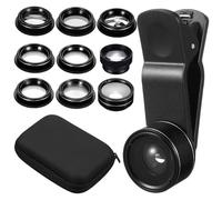 Tofficu 1 Ensemble Kit Objectifs de Téléphone Portable Objectif Angle Macro Fisheye et Accessoires pour Photographie Mobile Compatible Plupart des Smartphones