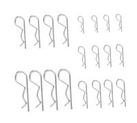 Tofficu 1 Jeu Épingle De Sûreté Printemps Retenir Clips En Forme De R Goupilles Fendues Compatible Attache Acier Poignée Métrique Zingage Environnemental Silver 20 Pièces