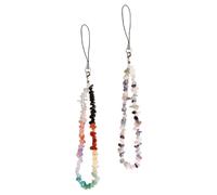 Tofficu 1 Jeu Lanières Décoratives Perles Pour Téléphone Charms Antidérapants Multifonctionnels Accessoires Élégants Pour Smartphones Et Clés 2 Pièces