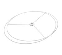 Tofficu 1 Set Support de Lustre et Cadre D'abat-jour Rond en Fer Blanc, Surface Lisse, Antirouille, Cadre Suspendre DIY pour Lampes de Plafond