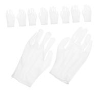 Tofficu 10 Paires Gants de Bijoux Respirants Lot pour Manipulation de Montres et Antiquités Gants Blancs Confortables et Flexibles pour Magasins de Bijoux