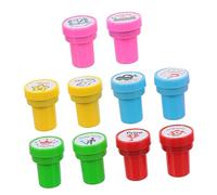 Tofficu 10 pièces Auto Encreurs Éducatifs pour Enseignants Récompense pour Garçon Fille Jeu Scolaire avec Motifs Colorés pour Maternelle et Évaluation