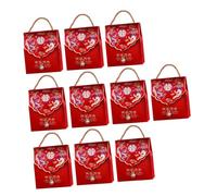 Tofficu 10 Pièces Boîtes à Bonbons Mariage Chinoises Boîtes Dragées Compactes Durables pour Fête et Style Élégant avec Poignée pour de Douceurs et Petits Présents