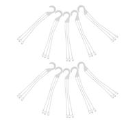 Tofficu 10 Pièces Chaînes Suspendre pour Panier de Fleurs en Plastique Blanc, Support Solide et Ajustement Flexible pour Pots de Fleurs de 25cm, pour Jardin et Salons