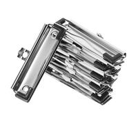 Tofficu 10 pièces Clips Métalliques pour Porte-bloc Lot de Pinces pour Documents Planchette Pince Bureau Polyvalente Fournitures de Bureau et Légères