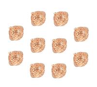 Tofficu 10 Pièces Clochettes Alliage de Rose Doré Pendants Creux Décoratifs DIY pour Porte Clés Accessoires Bricolage Noël et Bijoux