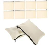 Tofficu 10 pièces Lot de Pochettes Toile Zippées Multifonctionnelles pour Rangement Outils Maquillage Papeterie Compactes et Légères Organisateur Pratique Portable Couleur Aléatoire