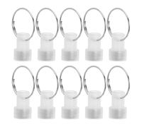 Tofficu 10 Pièces Poids pour Ballons à Hélium Blanc en Plastique Magnétique, Bloc de Lestage Stable et Réutilisable pour Décorations de Mariage et Fêtes D'anniversaire en Extérieur