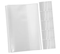 Tofficu 10 pièces Protège Cahier Transparent Ajustable pour Étudiants Film de Protection Robuste et Réutilisable Couverture Rayures