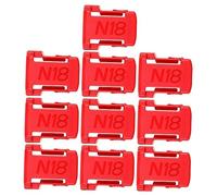 Tofficu 10 pièces Supports de Montage pour Batterie Lithium ION Rouge Racks Durables pour Stockage Mural et Ceinture Porte Batteries Pratiques pour Ateliers et Bricolage