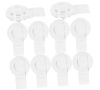 Tofficu 10 pièces Transparent Acrylic Cabinet Lock Jewelry Box Hasp Lock For Small Doors And Toy Storage Boxes Easy Installation Pet-safe Design