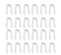 Tofficu 100 Clous de U en Acier Galvanisé à Chaud pour Jardin, Piquets de Sol Robustes Argentés, Fixation Solide de Pelouse et Toile de Jardin en Extérieur