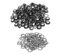 Tofficu 100 Ensembles Kit de Oeillets Métalliques Noirs Pouce avec Rondelles pour Artisanat Tissus Cuir Chaussures et Rideaux Installation Facile et Durable