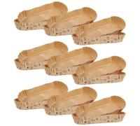 Tofficu 100 pièces Caissettes Papier Forme Bateau Jetables pour Gâteau Antiadhésives Résistantes Chaleur pour Pâtisserie et Cuisson
