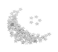 Tofficu 100 pièces Pendentifs Étoile Acier Inoxydable Breloques Pentagramme Creux pour Colliers Bracelets DIY Accessoires Métalliques pour Bijoux et Porte-clés