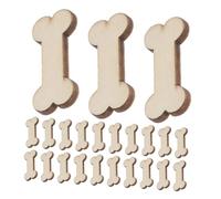 Tofficu 100 Pièces Pièce De Décoratif De L'os De Chien Inachevées De Coupe Bricolage En Non Os De Chien à Peindre Ornements Signe Inachevé Vide Kaki Buis