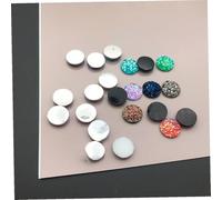 Tofficu 100 pièces Resin Round Flat Back Rhinestones DIY Jewelry Accessories For Bracelets Earrings Crafting Iridescent Color Random Couleur Aléatoire Couleur Aléatoire