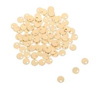 Tofficu 100 Pièces Rondelles Rondes Acier Inoxydable pour Gravure DIY Supports Légers et Résistants pour Bracelets Colliers et Bijoux Personnalisés