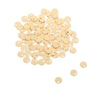 Tofficu 100pièces Ébauches Rondes Acier Inoxydable Plat Et Poli Pour Fabrication De Porte-clés Bracelets Boucles Oreilles Et Colliers