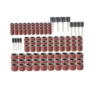 Tofficu 102 pièces Kit de Ponçage Tambour Grain avec Mandrins pour Outils Rotatifs Accessoires Abrasifs Multifonctions pour Métal et Plastique