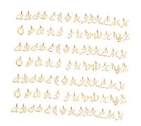 Tofficu 104pièces Pendantifs Alphabet Alliage Doré Pour Fabrication De Bijoux Diy Charm Breloques Lettres Créatives Et Résistantes Pour Colliers Et Bracelets