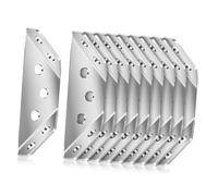 Tofficu 10pièces Équerre Angle pour Meuble Support Angle pour Étagère Fixation avec Vis Pré-percée pour Installation Facile pour Assemblage De Meubles
