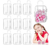 Tofficu 12 Pièces Boîte à Dragées Mariage Mini Valise en Ps Blanc, Design Unique et Adorable, Résistante pour Usage Prolongé, Décoration Fête Prénuptiale et Emballage Bonbons
