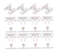 Tofficu 12 Pièces boucle de porte perle attraper loqueteau de porte bouchon loquets de tension à bille Catch à balle de l'armoire Plastique blanche
