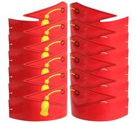 Tofficu 12 Pièces Chapeau Compact et Papier Graduation en Léger Portable Rouge de Design pour Fête de Remise des Diplômes et Activités Garçon et Filles
