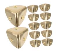 Tofficu 12 pièces Dangle Métalliques Acier Inoxydable pour Boîtes Renforts de Coins Robustes avec Vis Incluses Protection des Bords et Coins de Meubles
