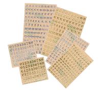 Tofficu 12 pièces Lettres et Chiffres Autocollants Mini Alphabet et Numéros Stickers Décoratifs pour Scrapbooking Nail Art Portable et Objets Divers Faciles à Coller pour Personnalisation