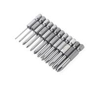 Tofficu 12 pièces Lot de Embouts Tournevis Magnétiques Acier pour Perceuse Électrique Tige Pouce Résistants et pour Électriciens et Mécaniciens