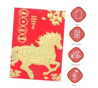 Tofficu 120 Pièces Envelopes Year Of The Horse Lucky Money Packets For Cash Gift Traditional Vietnamese Spring Festival Wedding Envelopes With Horse Design