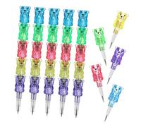 Tofficu 15 pièces Crayons Empilables Ours pour Garçon Fille Stylos Ludiques pour École Anniversaire Fille Garçon Lot Fun Pencils Robuste