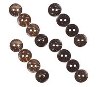 Tofficu 150 Pièces Boutons Ronds en Bois de Noix Marron, Légers et Faciles à Coudre, Double Trou 13mm pour Projets de Tricot et Couture Artisanale Rustique