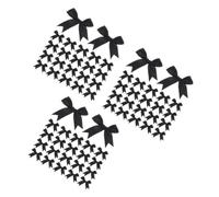 Tofficu 150 Pièces Nœuds en Ruban Noir en Polyester Faits la Main, Décorations Polyvalentes pour Paquet de Bonbons, Faciles à Attacher Halloween, Noël, Mariages et Anniversaires