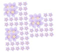 Tofficu 150 pièces Resin Flower Charms DIY Phone Cover Accessories For Jewelry Making Five Petal Decorations For Crafting Elegant Handicraft Embellishments