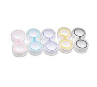 Tofficu 15pièces Étui à Lentilles Double Boîte De Rangement Étanche pour Lentilles De Contact avec Clapet Facile à Utiliser Et pour Voyages Et Activités De Plein Air