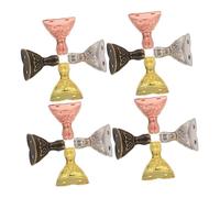 Tofficu 16 Pièces Antique Metal Furniture Feet Set Small Decorative Bronze Cabinet Legs for Jewelry Boxes and Wooden Cases Floor-Friendly Vintage Replacement