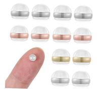 Tofficu 16 pièces Embouts de Sécurité pour Boucles Doreilles Silicone Transparent Remplacement Accessoires pour Maintien Sécurisé des Clous Doreilles Assortiment Couleurs Or Rose Acier