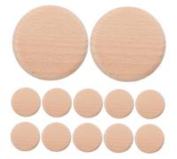 Tofficu 16 Pièces Rondes Non Jetons Ronds Massif pour DIY Pions de Jeu Échecs Sculptés Main Durables et Polyvalents pour Loisirs Créatifs