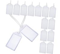 Tofficu 16pièces Porte-étiquettes De Bagages Avec Lanière Protège-cartes Transparent Étanche Pour Cartes Identité De Crédit Et Étiquettes De Clés