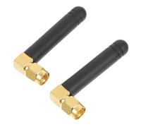Tofficu 2 pièces Antenne SMA Plug Adhésive Angle Droit Haute Sensibilité Réception Connecteur Fileté Interne Lot pour Remplacement Signal WiFi
