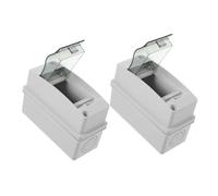 Tofficu 2 pièces Boîte de Jonction Étanche Voies avec Fenêtre Transparente Boîtier de Distribution Électrique Robuste pour Protection de Disjoncteur Usage Intérieur et Extérieur