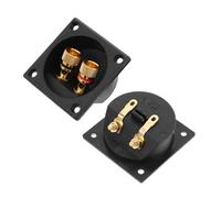 Tofficu 2 pièces Bornier Enceinte Connecteur à Ressort Cuivre Pur pour Caisson de Basses Voiture et Système Audio Maison Installation Facile avec Vis Accessoire Amélioration Polyvalent